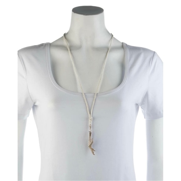 CHRISTIAN DADA Craw Leather Cord Pendant Necklace - Picture 5 of 7